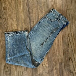 NWT Tie Belt Barrel Jeans